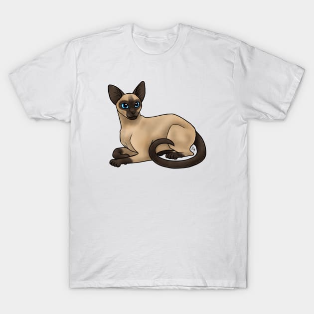 Cat - Siamese - Seal Point T-Shirt by Jen's Dogs Custom Gifts and Designs